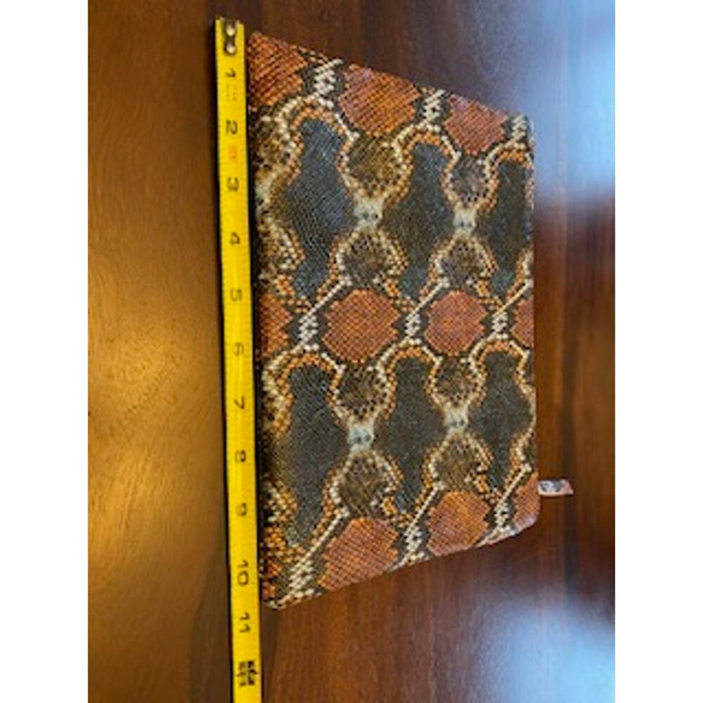 Ceri Hoover Carioca Genuine Python Zip Clutch / C… - image 2